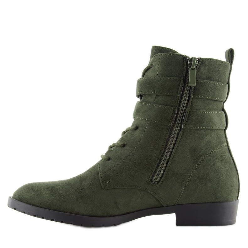 Stivaletto stringato camoscio verde H7187 verde 1
