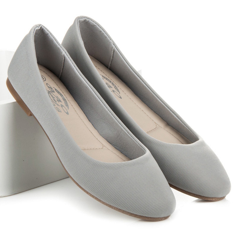 Ballerine in tessuto grigio 1