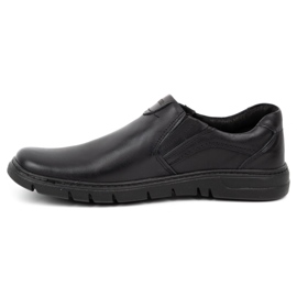 Joker Slip-on uomo in pelle 507J grana nera nero 2