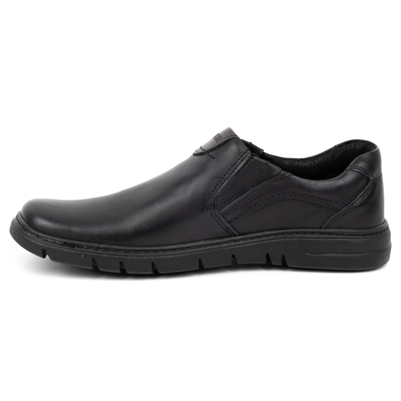 Joker Slip-on uomo in pelle 507J grana nera nero 2
