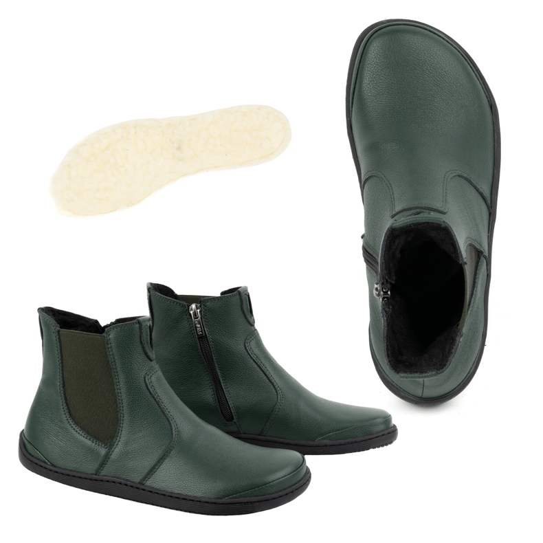 Olivier Stivaletti Chelsea da donna a piedi nudi con cerniera, isolanti 1263, verdi verde 2