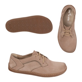Olivier Scarpe in pelle minimalista femminile a piedi 1082 Cappuccino Nubuk beige 1