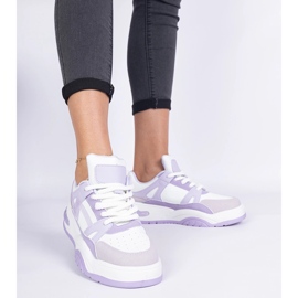 Sneaker viola con lacci spessi 1