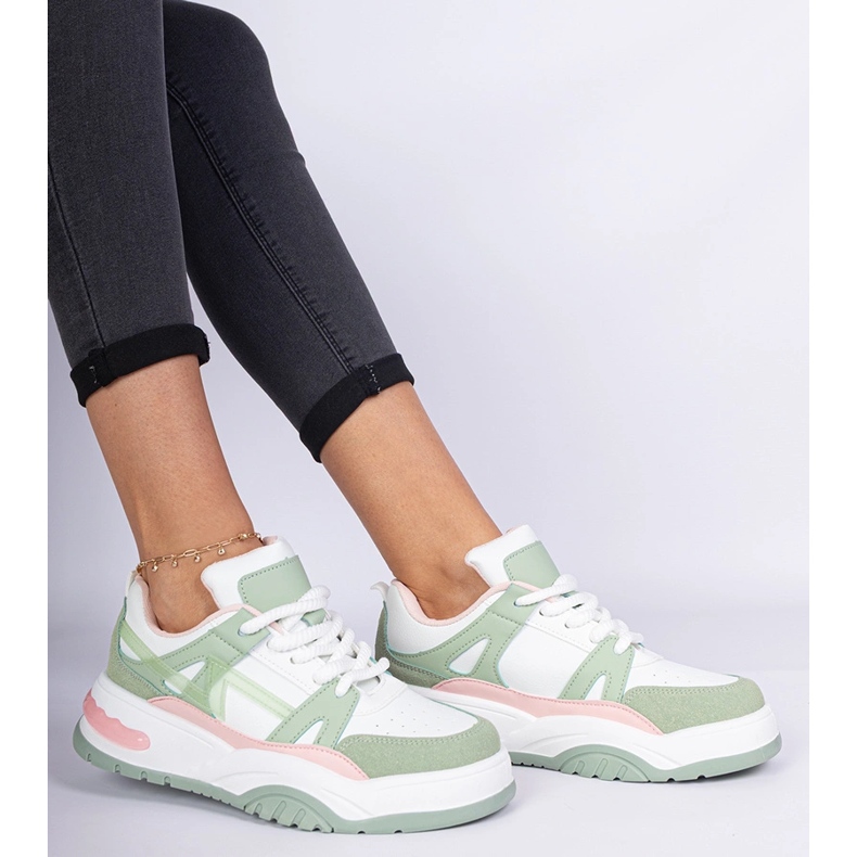 Sneaker verdi con lacci spessi verde 1