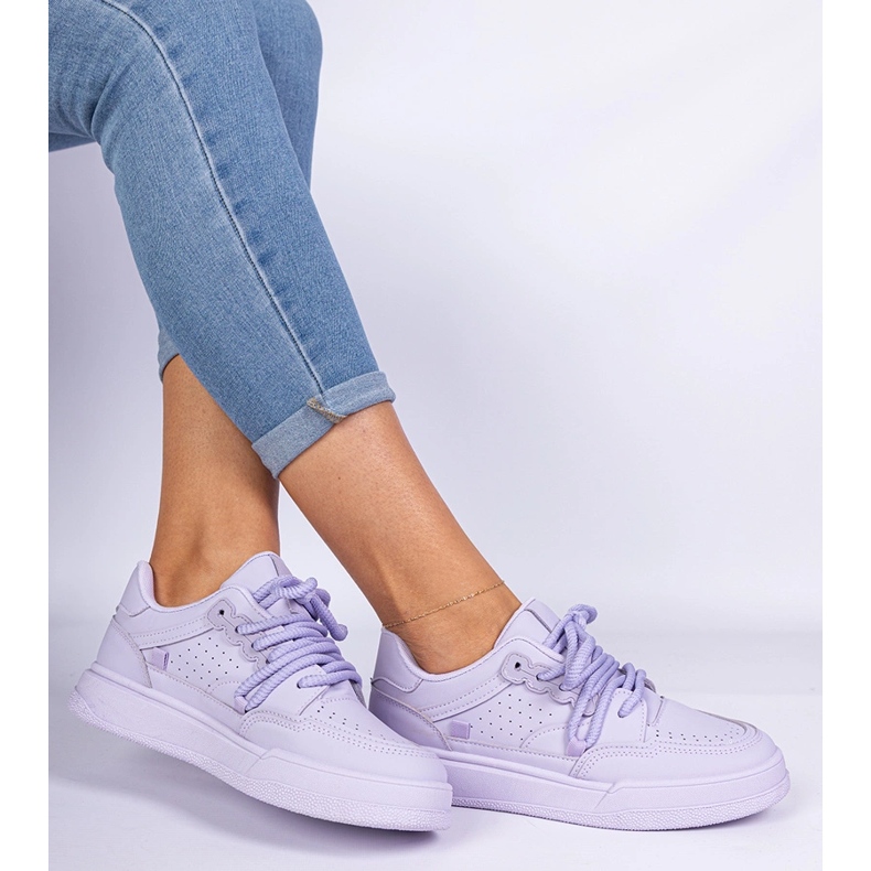 Violet Women's Sports Sneakers di Eco -leather viola 1