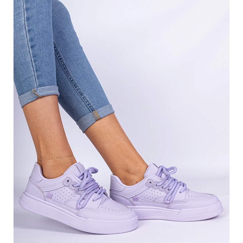 Violet Women's Sports Sneakers di Eco -leather viola 2