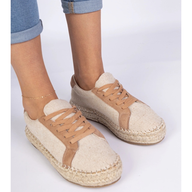 Pizzo femminile marrone -up espadrilles 2