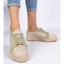 Green Women's Lace -Up Espadrilles verde 1