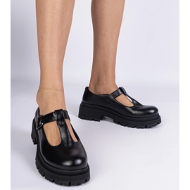 Scarpe nere sulla piattaforma ecologica nero 1