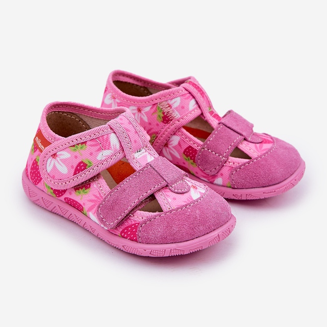 Pantofole per bambini per fragole rosa 1