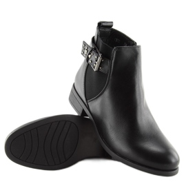 Stivaletti Chelsea neri con borchie nere C532 nere nero 2