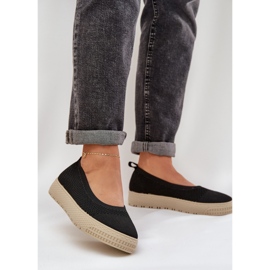 Sneaker femminili slip-on sulla piattaforma nera nero 2