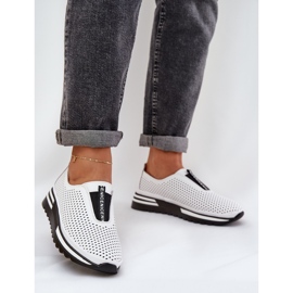 S.Barski Scarpe da donna sbloccate realizzate in pelle naturale S. Barski LR51-672 Bianco 2