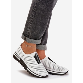 S.Barski Scarpe da donna sbloccate realizzate in pelle naturale S. Barski LR51-672 Bianco 1