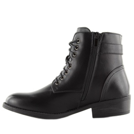 Stivali stringati neri B0-165 neri nero 1