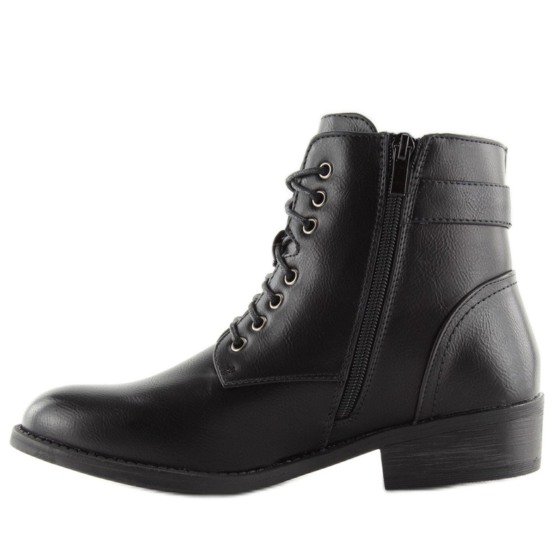 Stivali stringati neri B0-165 neri nero 1