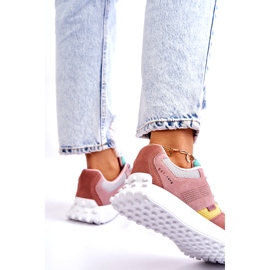 Big Star Sneaker da donna delle donne femminili rosa-beige 4