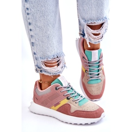 Big Star Sneaker da donna delle donne femminili rosa-beige 3