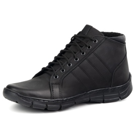 Olivier Scarpe da uomo in pizzo -up caviglia in pelle 311kz fut nero 1