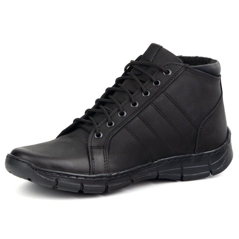 Olivier Scarpe da uomo in pizzo -up caviglia in pelle 311kz fut nero 1