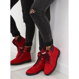 Stivali stringati rosso 1539 Rosso 2