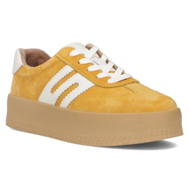 Sneaker in pelle Filippo DP6994/25 żółty Suede giallo 1