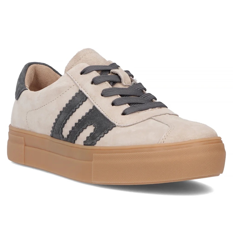 Sneaker in pelle Filippo DP6798/25 beige con grigio 1