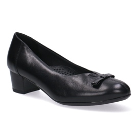 Pompe classiche in pelle femminile femminile Kostex 2134-K 10 nero 1