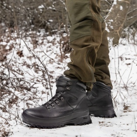 Scarpe tattiche solide per trekking-myśliwskie bison pollonus nero 6-0126-001 2