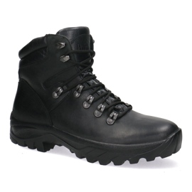 Scarpe da caccia durevoli, scarpe da trekking nelle montagne nere Pollonus 6-0127-001 Knieja nero nero 1