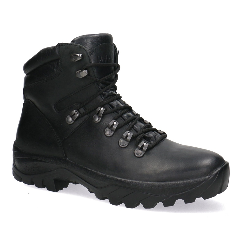 Scarpe da caccia durevoli, scarpe da trekking nelle montagne nere Pollonus 6-0127-001 Knieja nero nero 1
