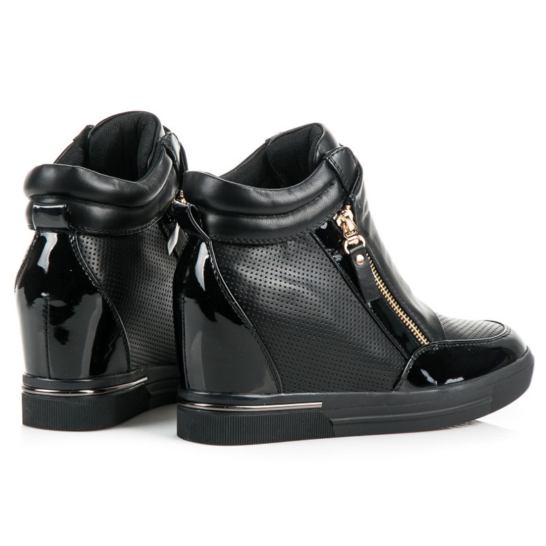 Sneakers con zeppa nero 1