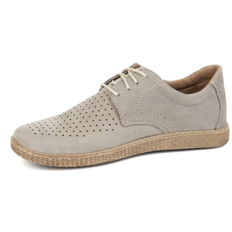KOMODO Scarpe da uomo in pelle casual 933/l/2 grigio 1