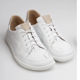 Sneaker in pelle minimalista a piedi nudi da donna Olivier 1282 Bianco bianca 1