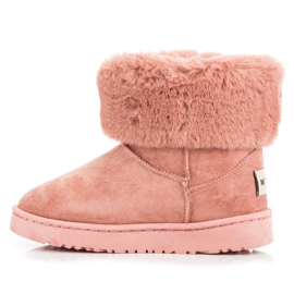 Bella Paris Mukluki con frange rosa 1