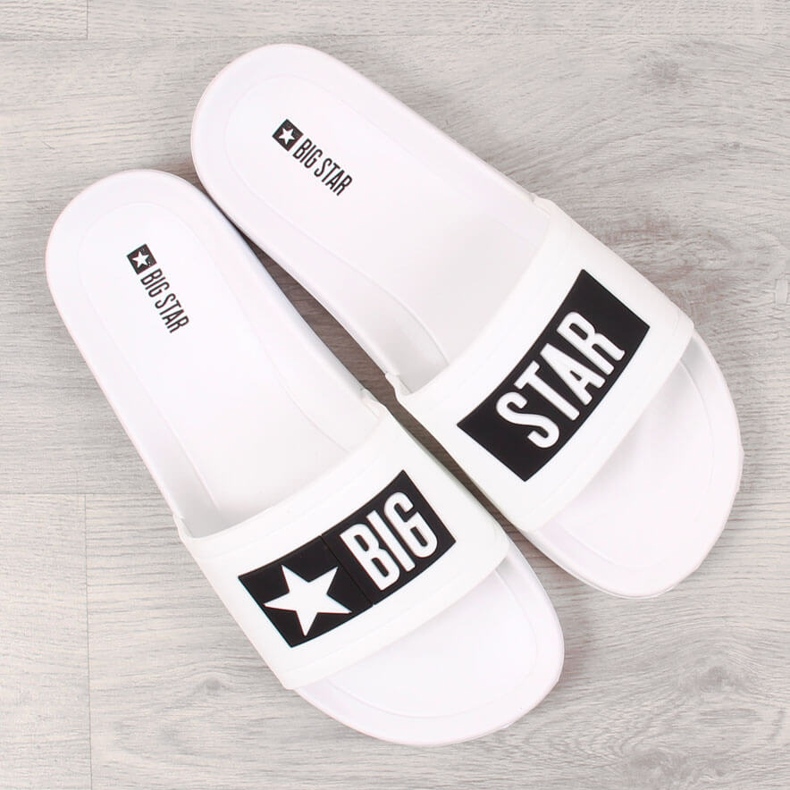Ciabatte da piscina da uomo bianche Big Star DD174700 bianca 2
