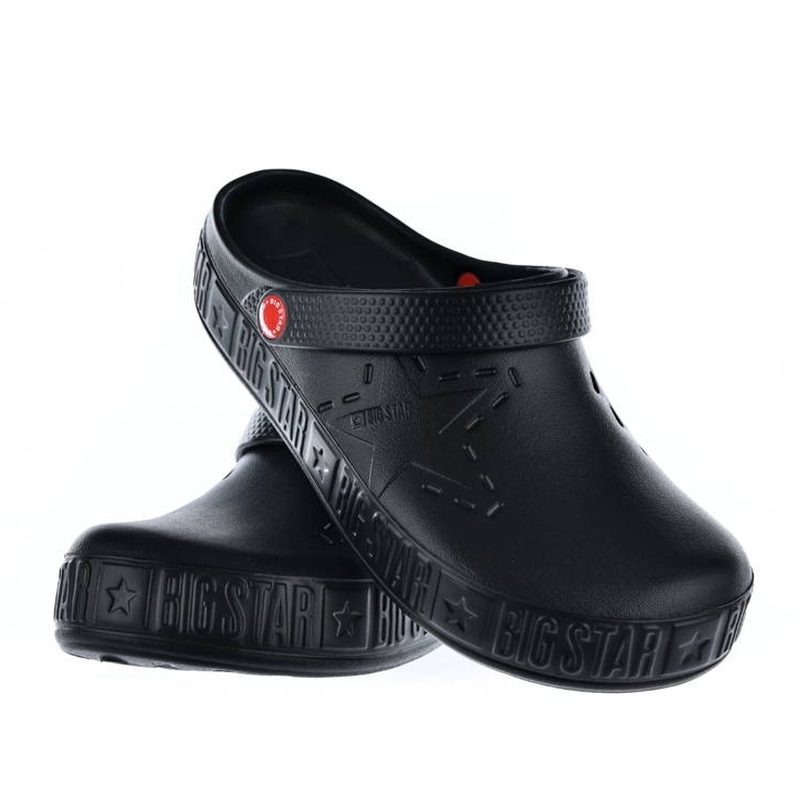 Pantofole da uomo nere Kroks nere Big Star II175001 nero 2
