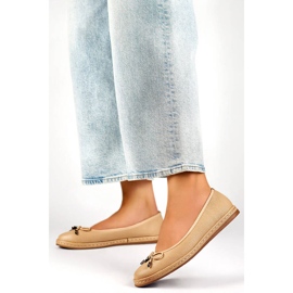 Comode ballerine da donna beige con fiocco GD-XR392A-BE 2