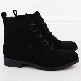 S.Barski Stivali da lavoro da donna in pelle scamosciata nera S. Barski Hy51-136 nero 2