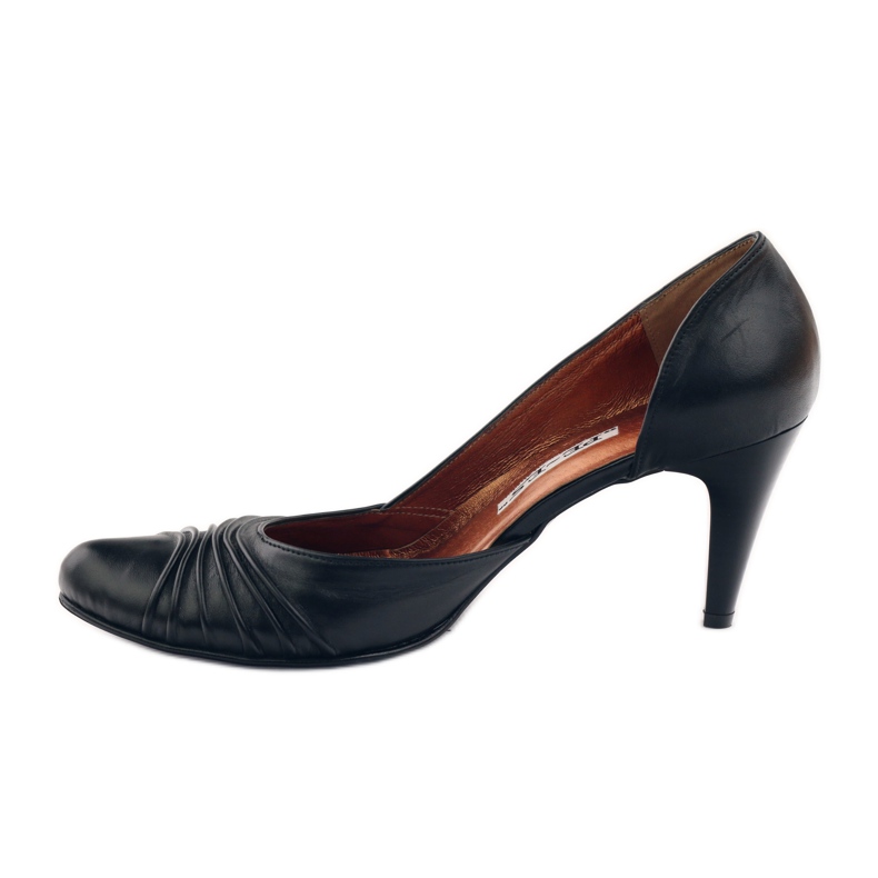 Pees Décolleté in pelle nere 257 nero 2