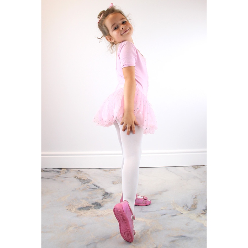 Ciabatte da bambina, sandali home rosa scintillanti Nazo 2