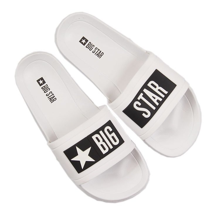 Ciabatte da piscina da uomo bianche Big Star DD174700 bianca 1