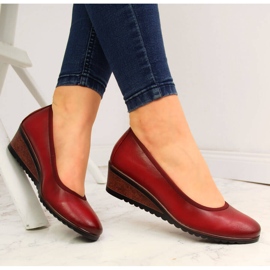 Décolleté con zeppa Vinceza rosse rosso 1