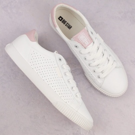 Sneakers basse realizzate in ecopelle, bianche Big Star HH274073 bianco 2