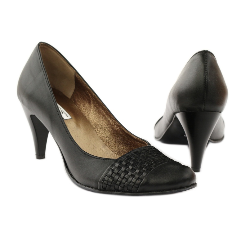 Décolleté in pelle neri PEES 263 nero 3