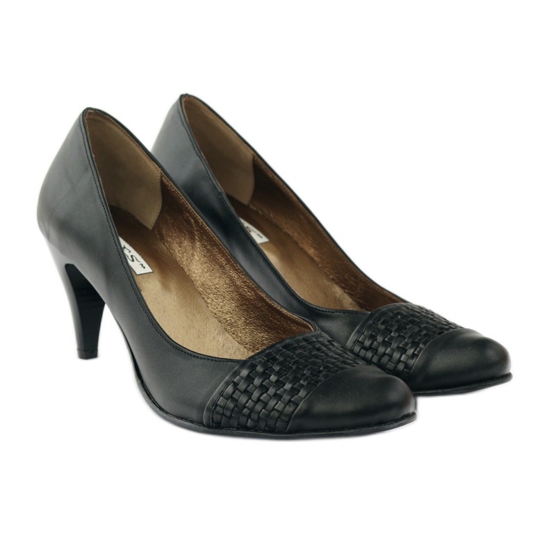Décolleté in pelle neri PEES 263 nero 4