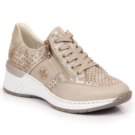 Rieker N4327-80 zeppa da donna beige 1