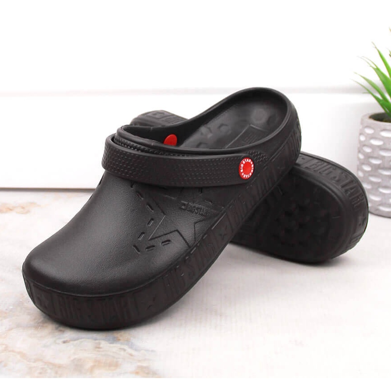 Big Star II275001 pantofole in schiuma nera kroks nere nero 1