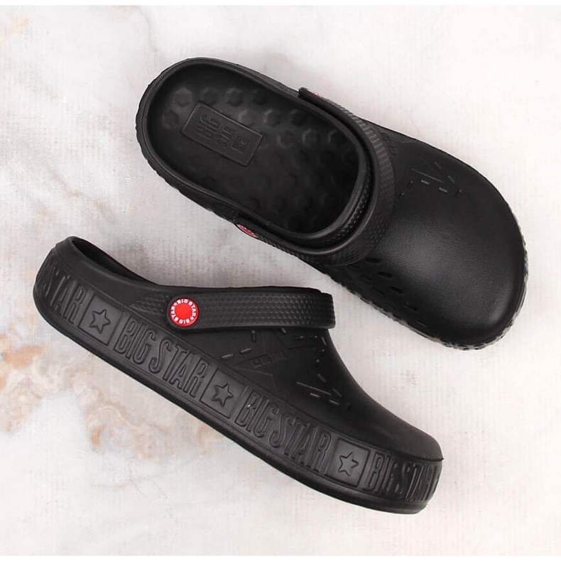 Big Star II275001 pantofole in schiuma nera kroks nere nero 2