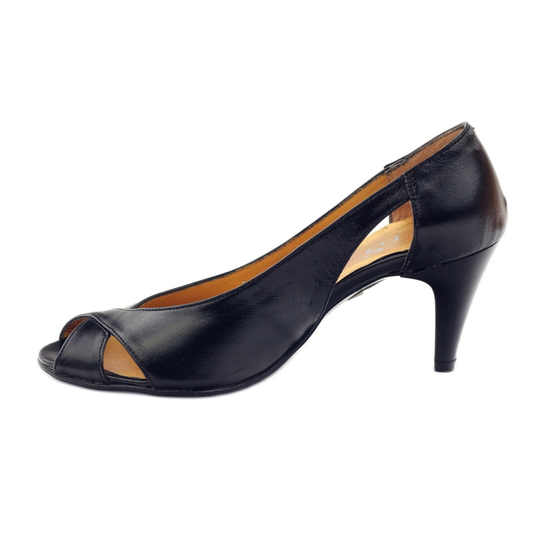 Décolleté PEES in pelle nera nero 2